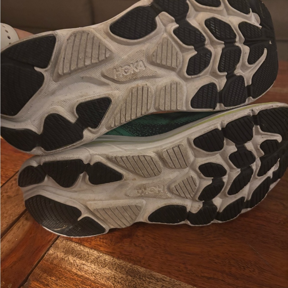 Kids HOKA Green and Black Sneakers - Picture 5 of 6